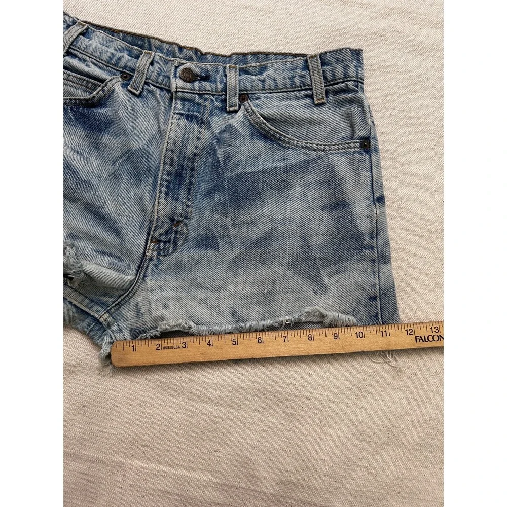 Vintage Levi's Orange Tab Cutoff Denim Shorts Men's 34 Light Wash Made in USA